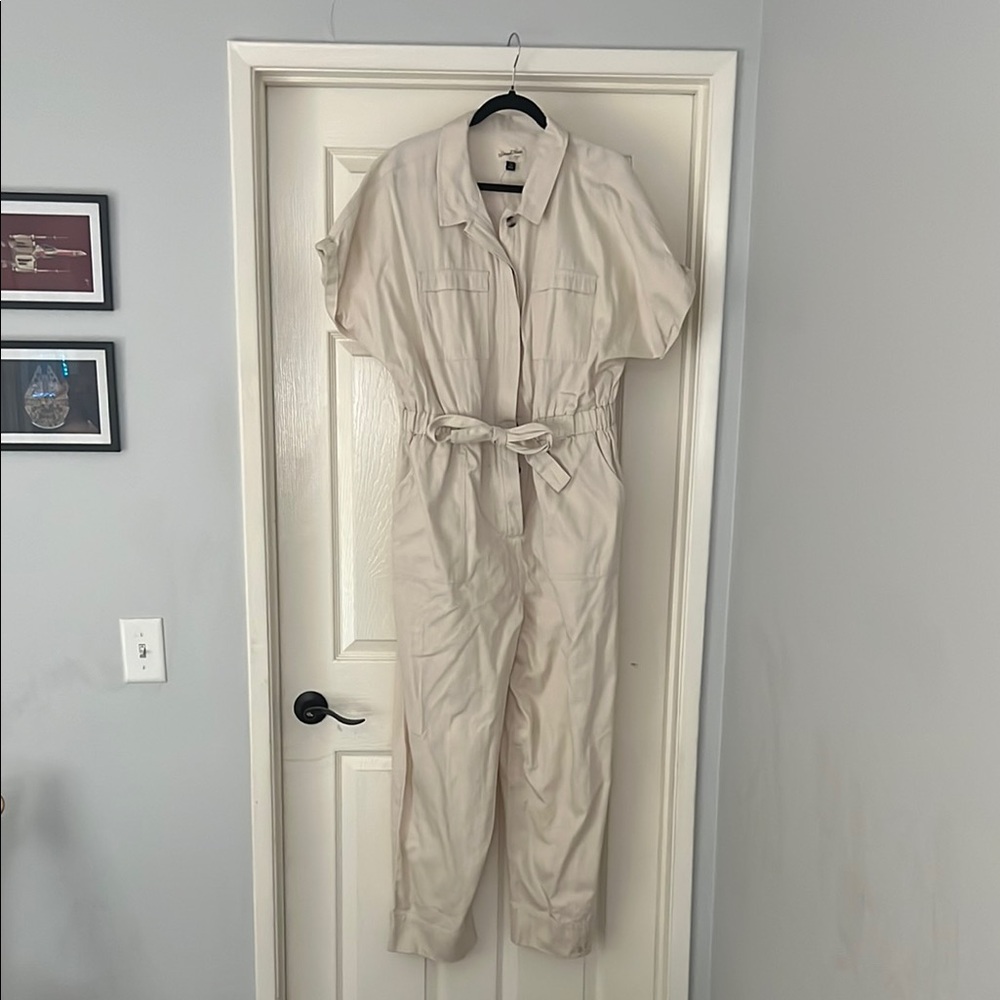 Universal Thread Cream Utilitarian Jumpsuit